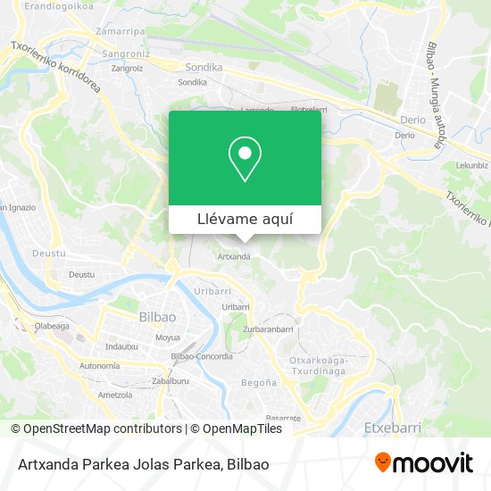 Mapa Artxanda Parkea Jolas Parkea