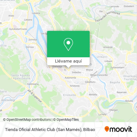 Mapa Tienda Oficial Athletic Club (San Mamés)