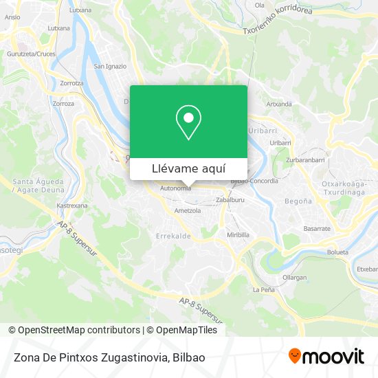 Mapa Zona De Pintxos Zugastinovia