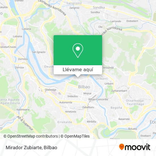 Mapa Mirador Zubiarte