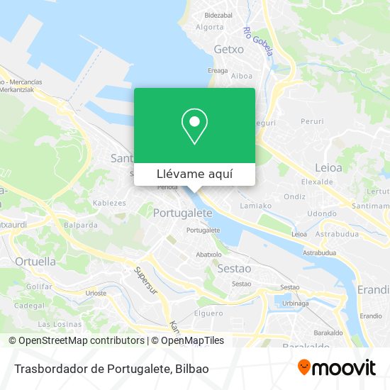 Mapa Trasbordador de Portugalete