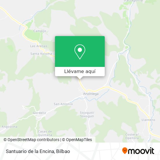 Mapa Santuario de la Encina