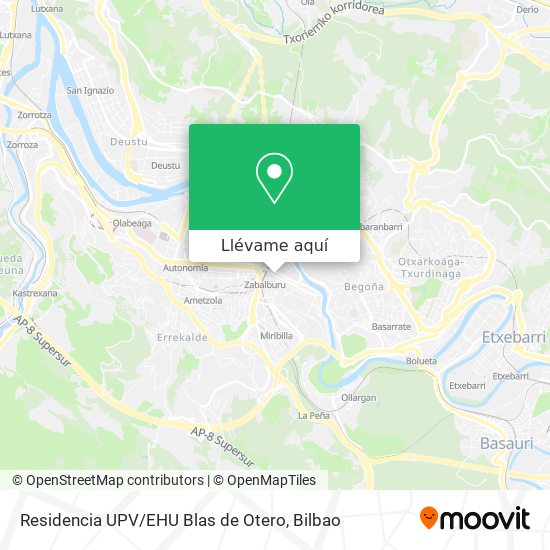Mapa Residencia UPV / EHU Blas de Otero