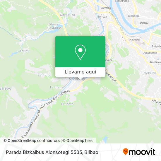 Mapa Parada Bizkaibus Alonsotegi 5505