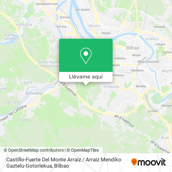 Mapa Castillo-Fuerte Del Monte Arraiz / Arraiz Mendiko Gaztelu-Gotorlekua