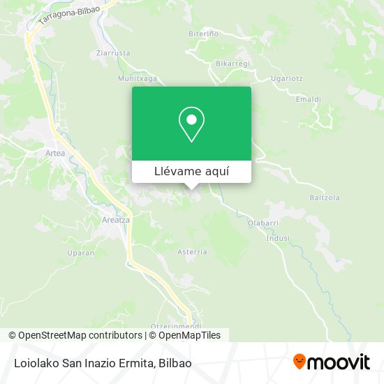 Mapa Loiolako San Inazio Ermita