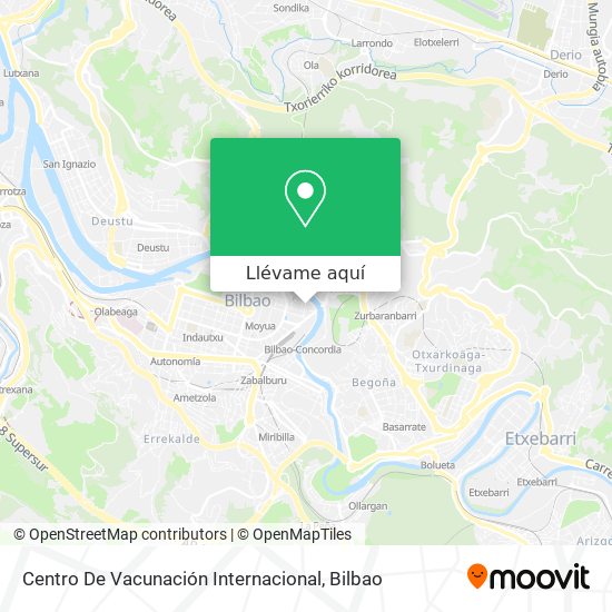 Mapa Centro De Vacunación Internacional