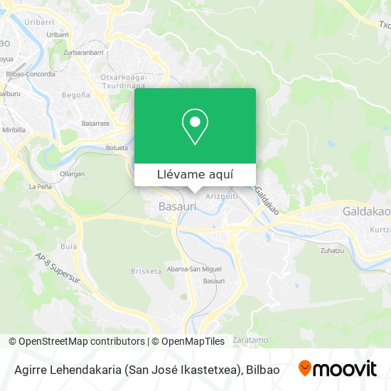 Mapa Agirre Lehendakaria (San José Ikastetxea)