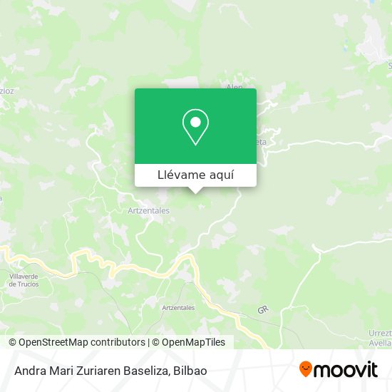 Mapa Andra Mari Zuriaren Baseliza