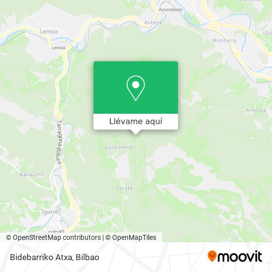 Mapa Bidebarriko Atxa