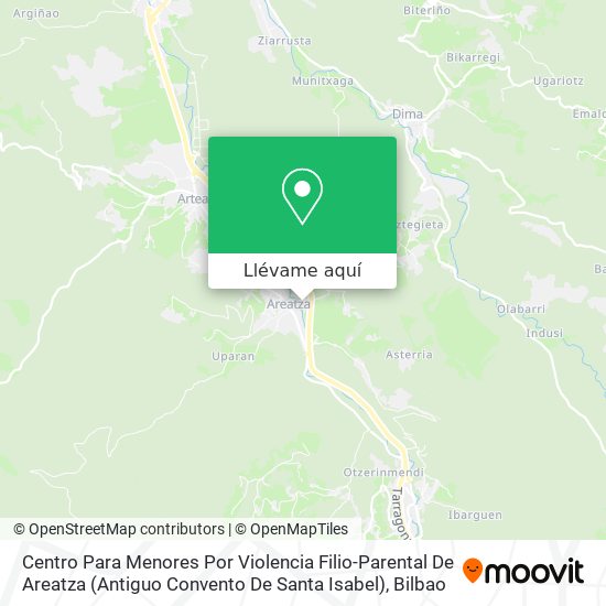 Mapa Centro Para Menores Por Violencia Filio-Parental De Areatza (Antiguo Convento De Santa Isabel)