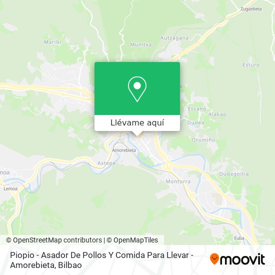 Mapa Piopio - Asador De Pollos Y Comida Para Llevar - Amorebieta