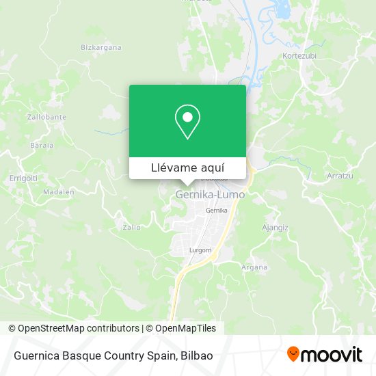 Mapa Guernica Basque Country Spain