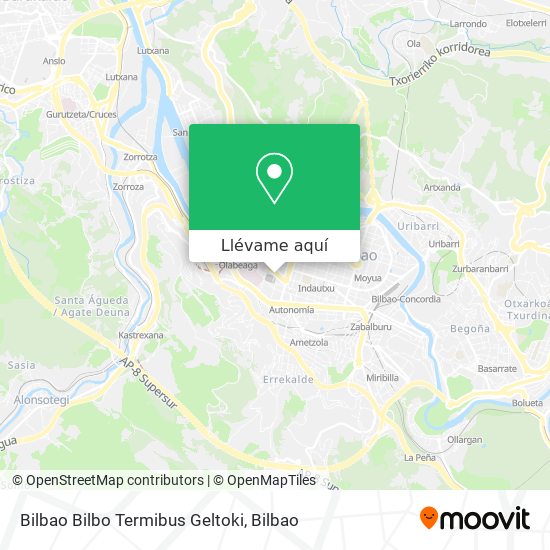 Mapa Bilbao Bilbo Termibus Geltoki