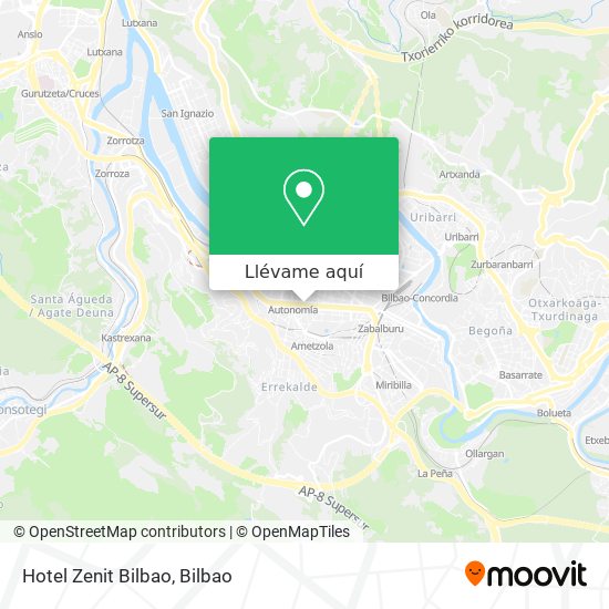 Mapa Hotel Zenit Bilbao