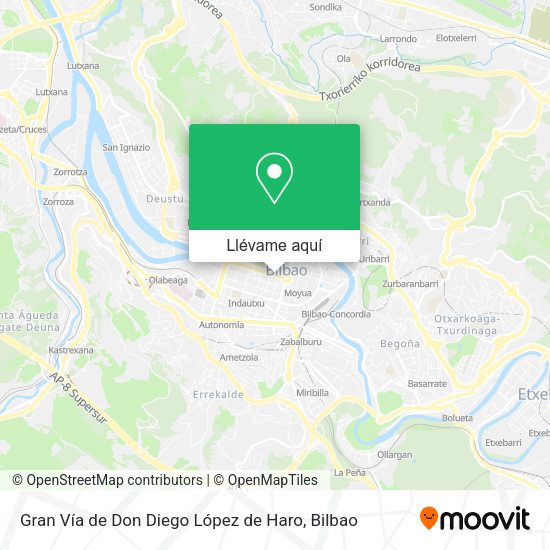 Mapa Gran Vía de Don Diego López de Haro