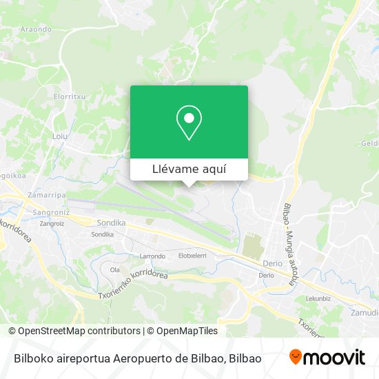 Mapa Bilboko aireportua Aeropuerto de Bilbao