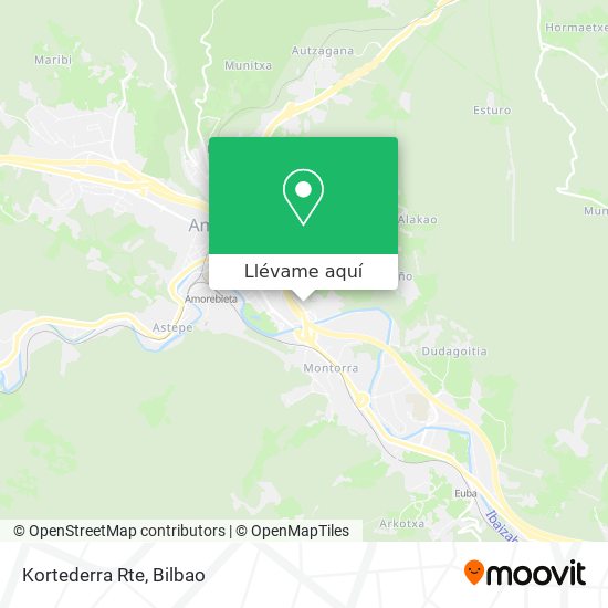 Mapa Kortederra Rte