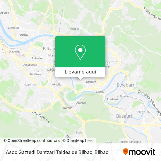 Mapa Asoc Gaztedi Dantzari Taldea de Bilbao