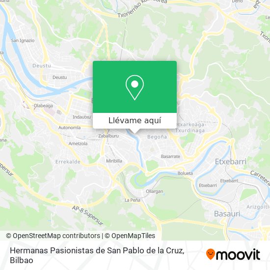 Mapa Hermanas Pasionistas de San Pablo de la Cruz