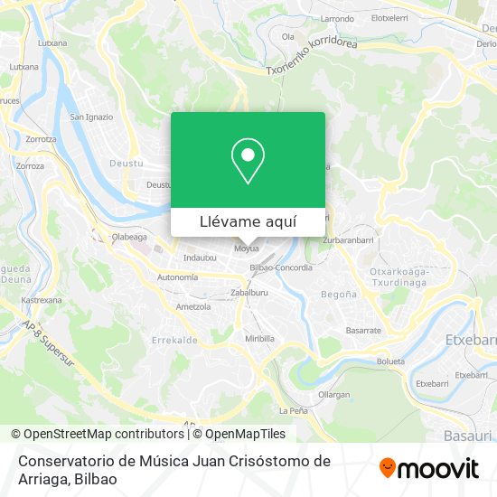 Mapa Conservatorio de Música Juan Crisóstomo de Arriaga