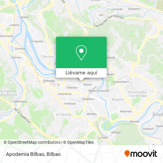 Mapa Apodemia Bilbao