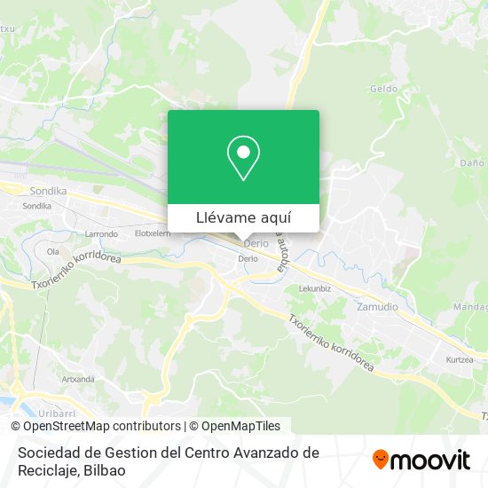 Mapa Sociedad de Gestion del Centro Avanzado de Reciclaje