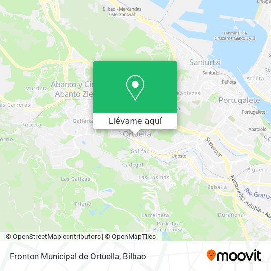 Mapa Fronton Municipal de Ortuella