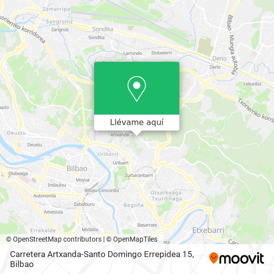 Mapa Carretera Artxanda-Santo Domingo Errepidea 15