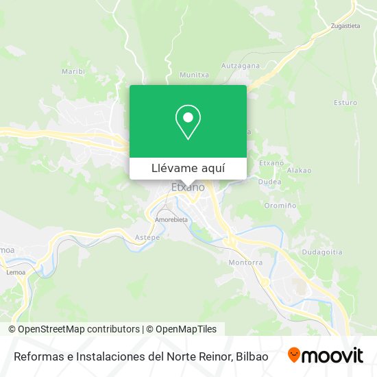 Mapa Reformas e Instalaciones del Norte Reinor