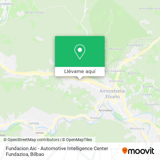 Mapa Fundacion Aic - Automotive Intelligence Center Fundazioa