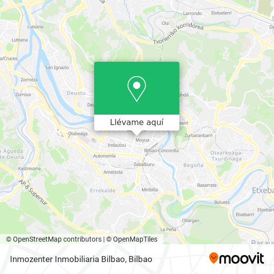 Mapa Inmozenter Inmobiliaria Bilbao