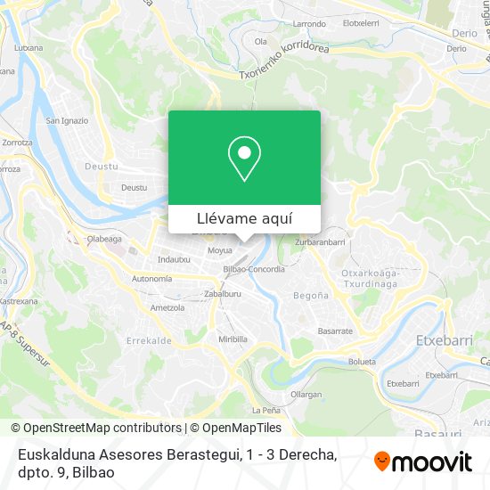 Mapa Euskalduna Asesores Berastegui, 1 - 3 Derecha, dpto. 9