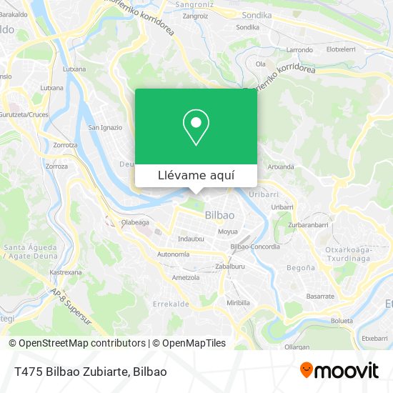 Mapa T475 Bilbao Zubiarte