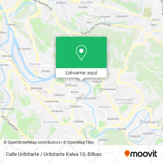 Mapa Calle Uribitarte / Uribitarte Kalea 10