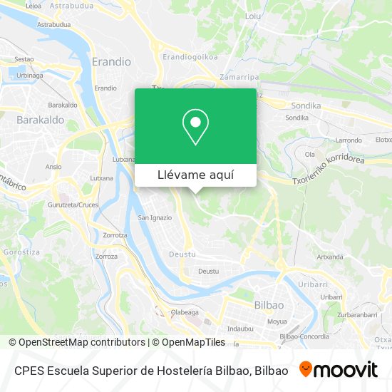 Mapa CPES Escuela Superior de Hostelería Bilbao