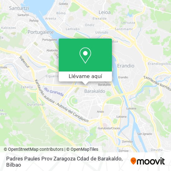 Mapa Padres Paules Prov Zaragoza Cdad de Barakaldo