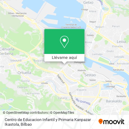 Mapa Centro de Educacion Infantil y Primaria Kanpazar Ikastola