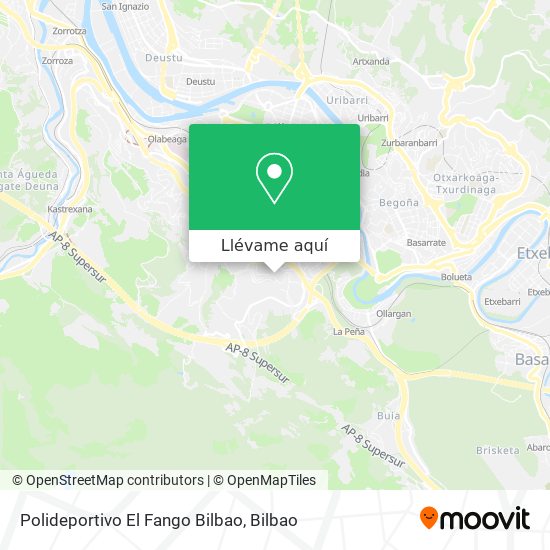 Mapa Polideportivo El Fango Bilbao