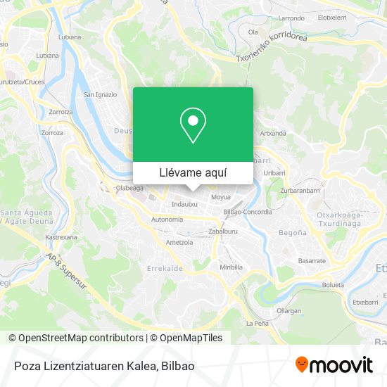 Mapa Poza Lizentziatuaren Kalea