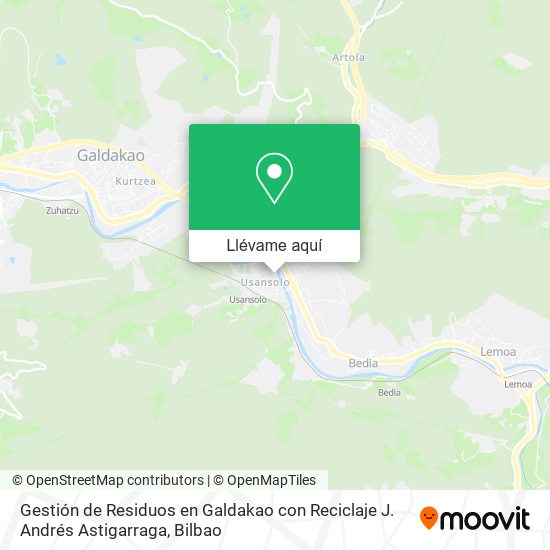 Mapa Gestión de Residuos en Galdakao con Reciclaje J. Andrés Astigarraga