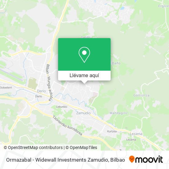 Mapa Ormazabal - Widewall Investments Zamudio