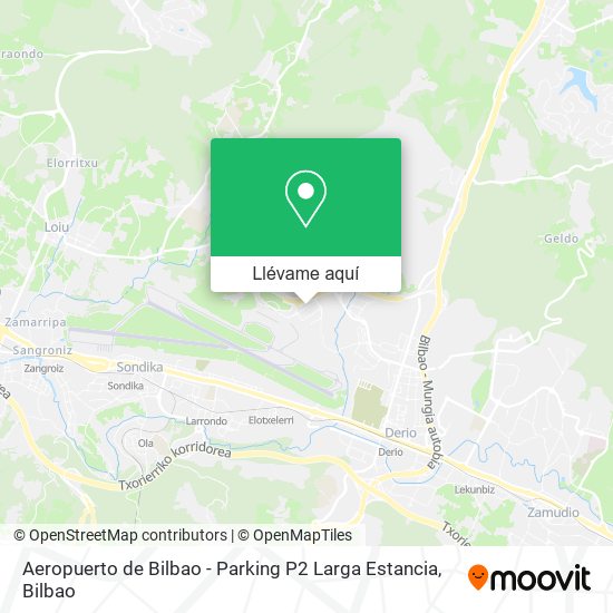 Mapa Aeropuerto de Bilbao - Parking P2 Larga Estancia