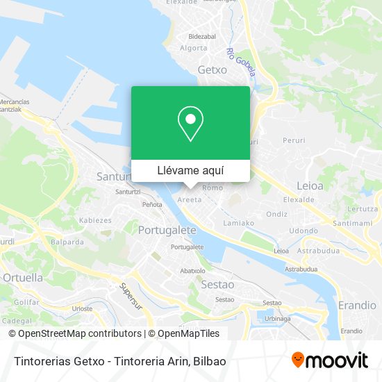 Mapa Tintorerias Getxo - Tintoreria Arin