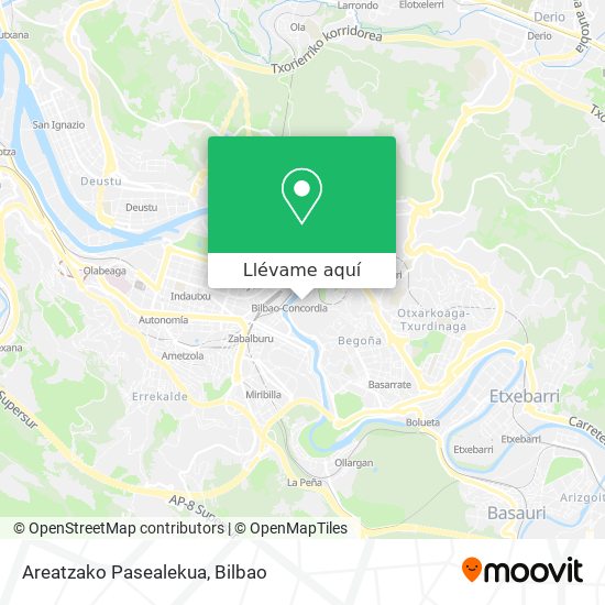 Mapa Areatzako Pasealekua