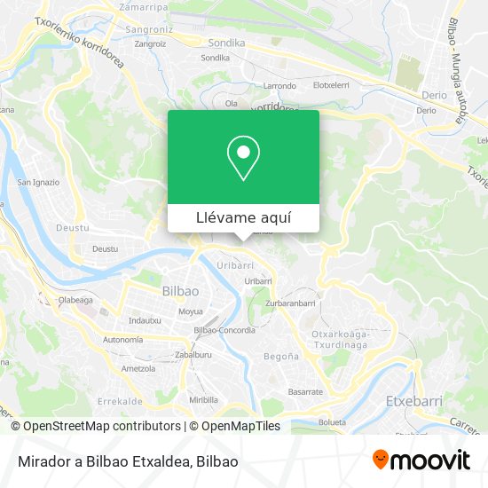 Mapa Mirador a Bilbao Etxaldea