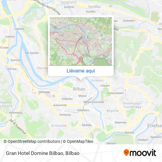 Mapa Gran Hotel Domine Bilbao