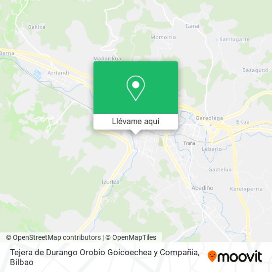 Mapa Tejera de Durango Orobio Goicoechea y Compañia
