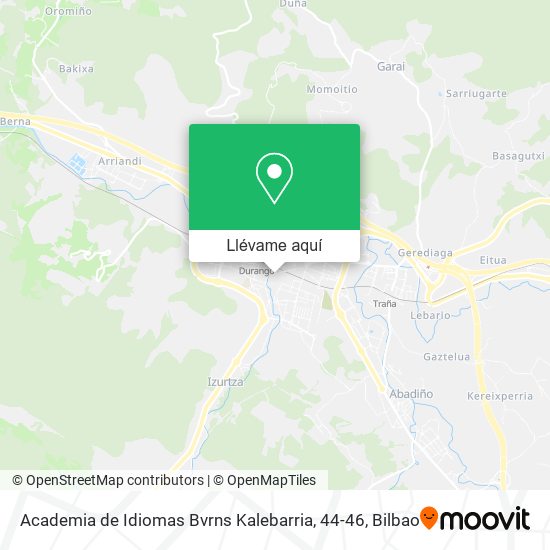 Mapa Academia de Idiomas Bvrns Kalebarria, 44-46