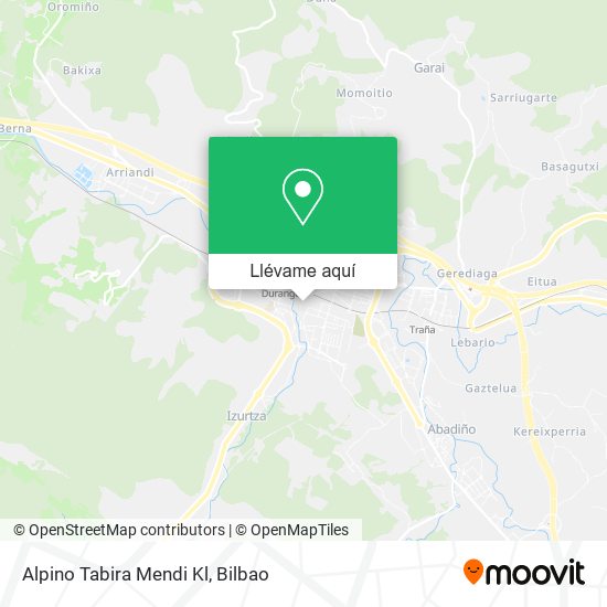 Mapa Alpino Tabira Mendi Kl